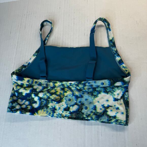 OFFLINE by Aerie 3D Square Neck Sports Bra Blue Path Adjustable Straps XS NWT - Picture 5 of 8